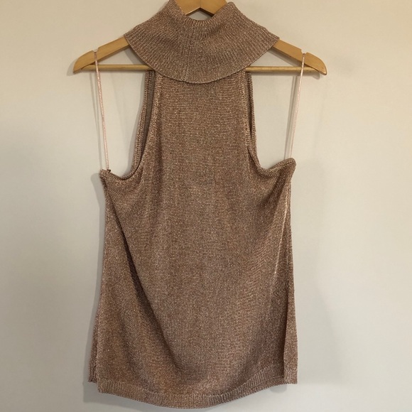 NWT Guess Metallic turtle neck sweater Pink XL - Picture 7 of 14